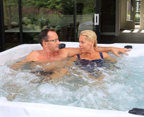Casal a relaxar no Spa Delight