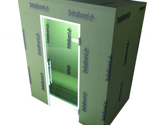 Estrutura 3D de cabine de banho turco — tecto pendente