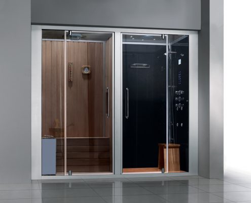 Cabine combinada sauna + banho turco